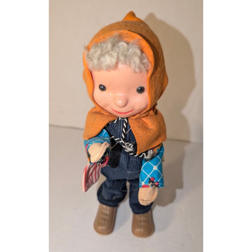 Vintage 10" Wind Up Sandman Doll W. Germany Works Rare